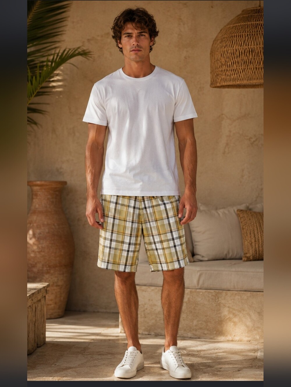Jordan Craig Men's Plaid Shorts Size 36 Cotton